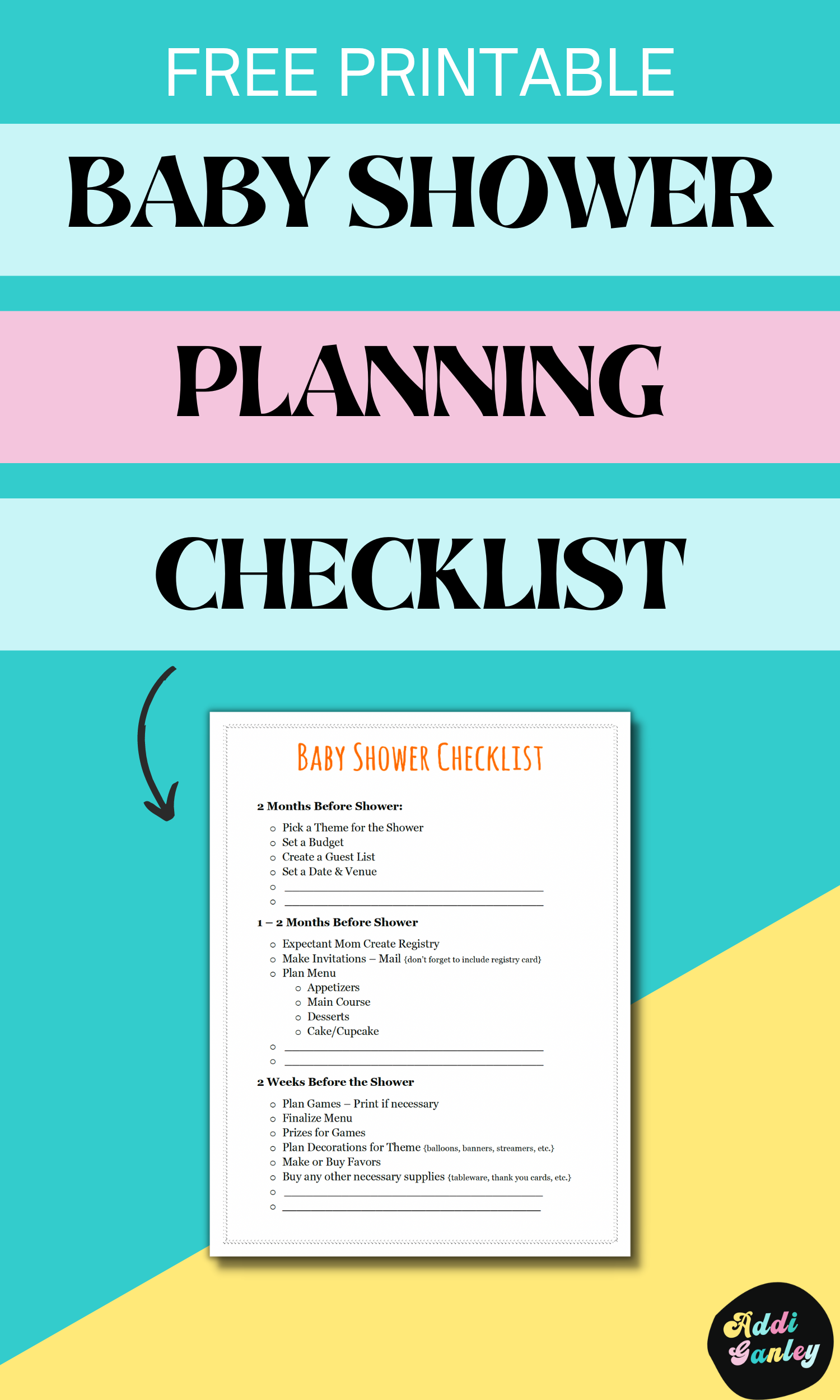 Baby shower planning 2024 checklist